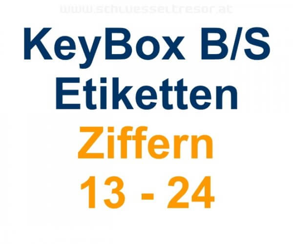 Etiketten Ziffern 13 - 24